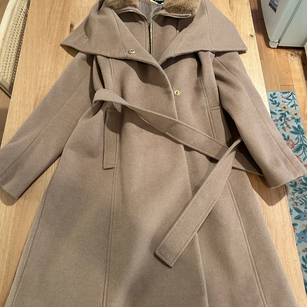 Sam Edelman Tan Fur Collar Coat
